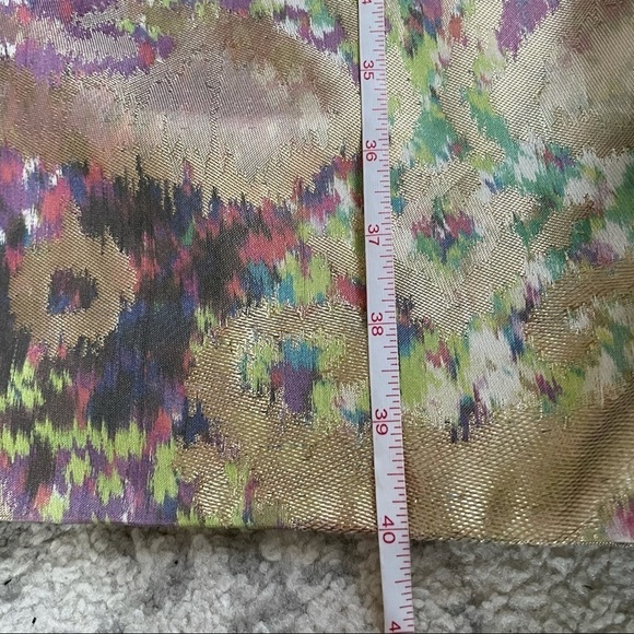 Monique Lhuillier Gold Purple Green Dress size 10 - Picture 12 of 16